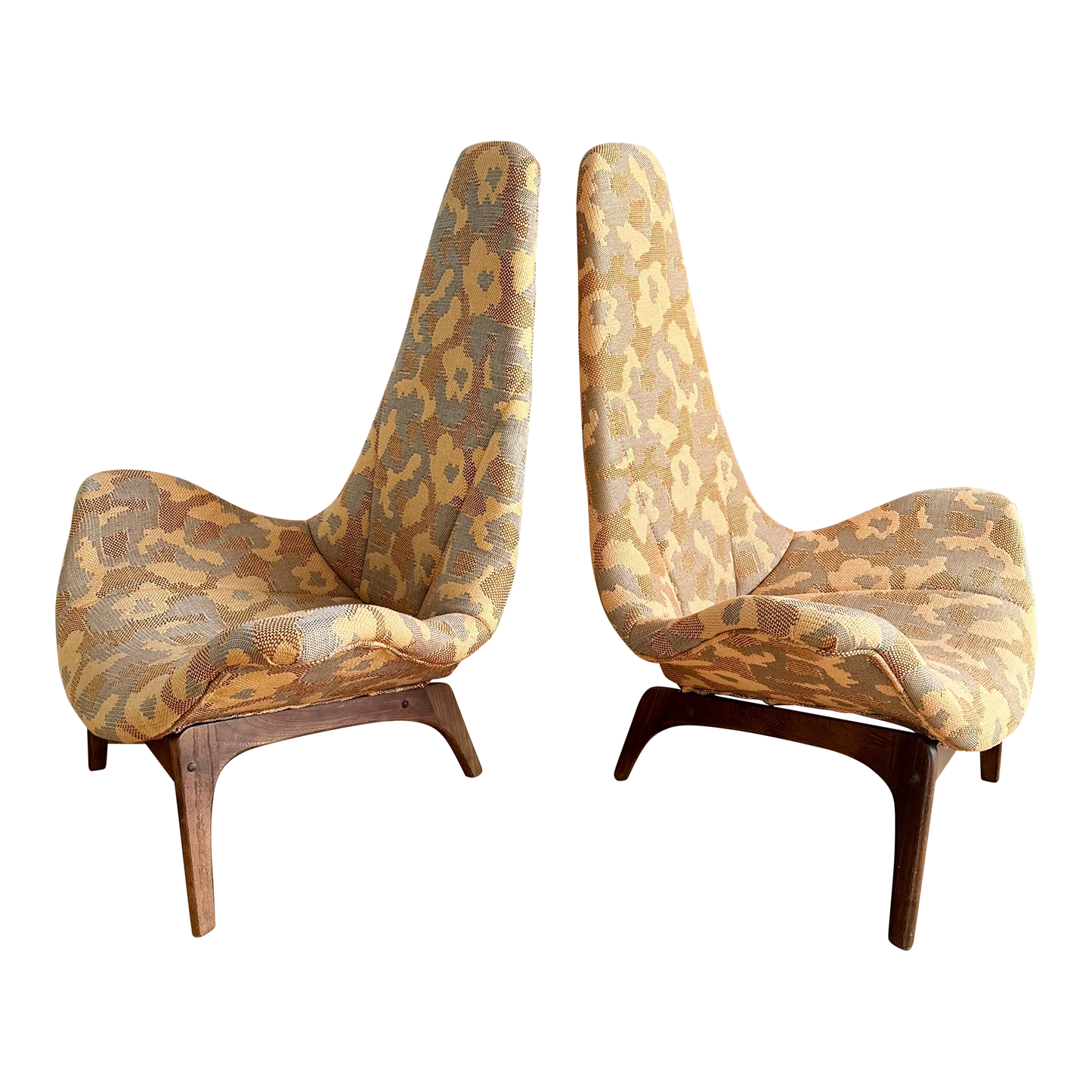 1960s Adrian Pearsall Gondola Style Chairs - a pair