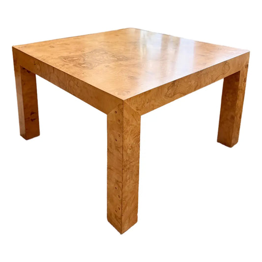 1970s Burlwood Cocktail Table