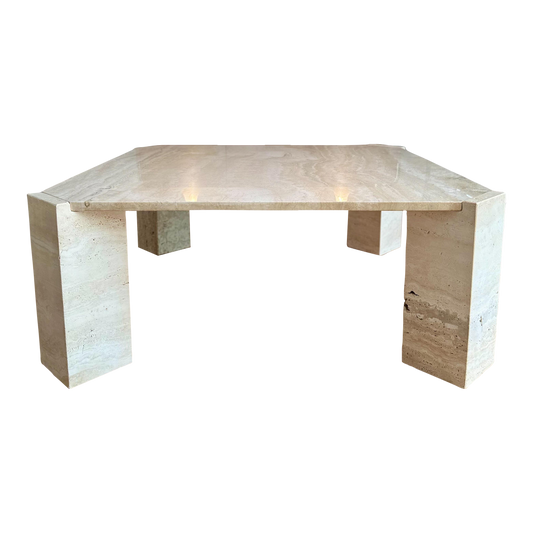 1970s Italian Travertine Coffee Table by Stone International