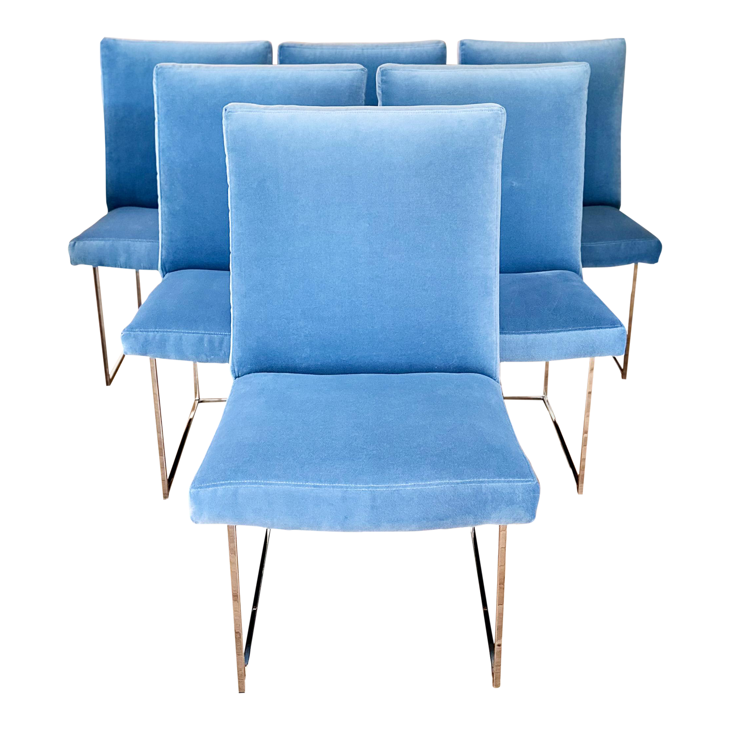 1970s Milo Baughman for Thayer Coggin 'Thin Line' Dining Chairs - Set of 6