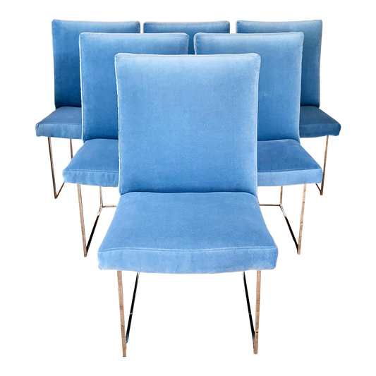 1970s Milo Baughman for Thayer Coggin 'Thin Line' Dining Chairs - Set of 6