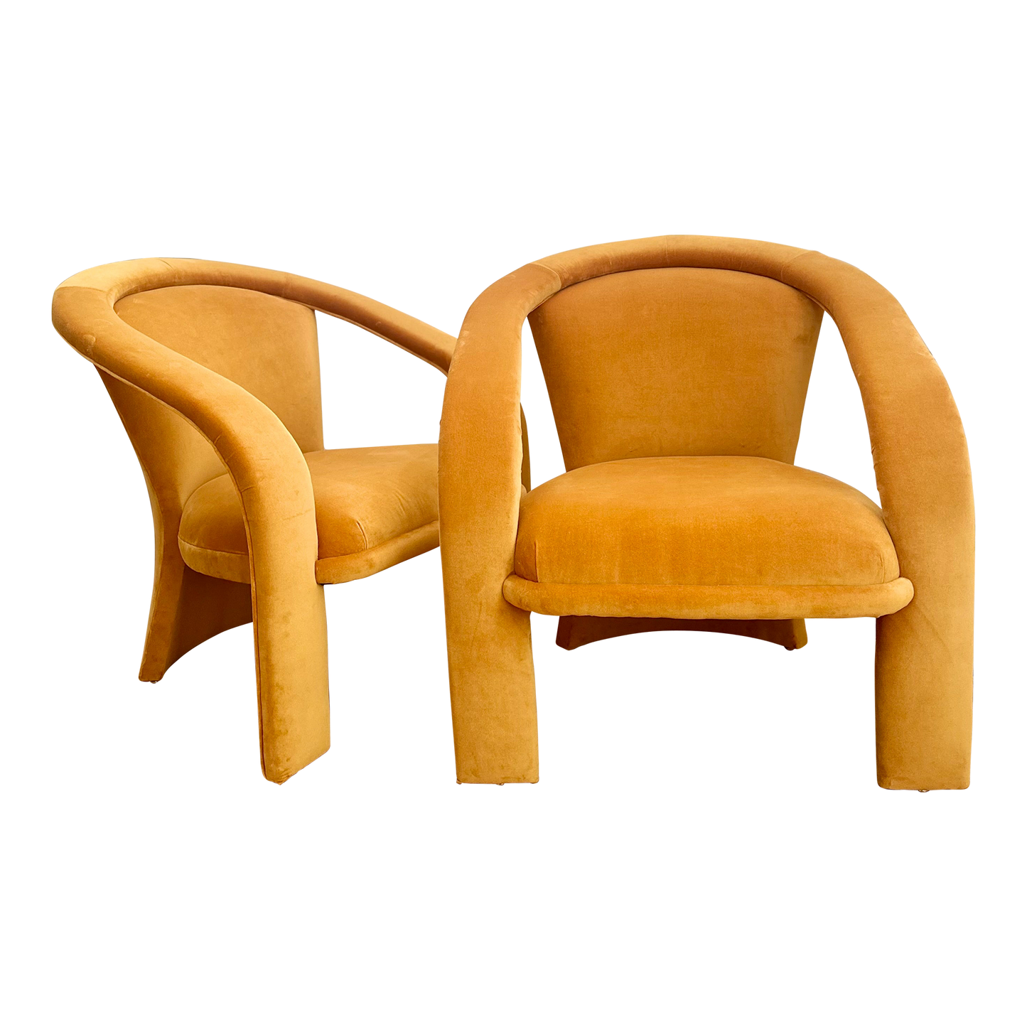 1990s Sculptural Lounge Chairs by Marge Carson - a pair