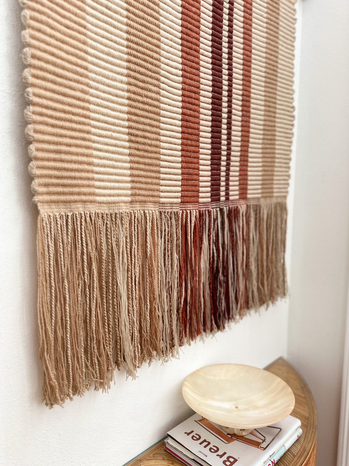 1980s Monumental Wool Fiber Wall Hanging Art