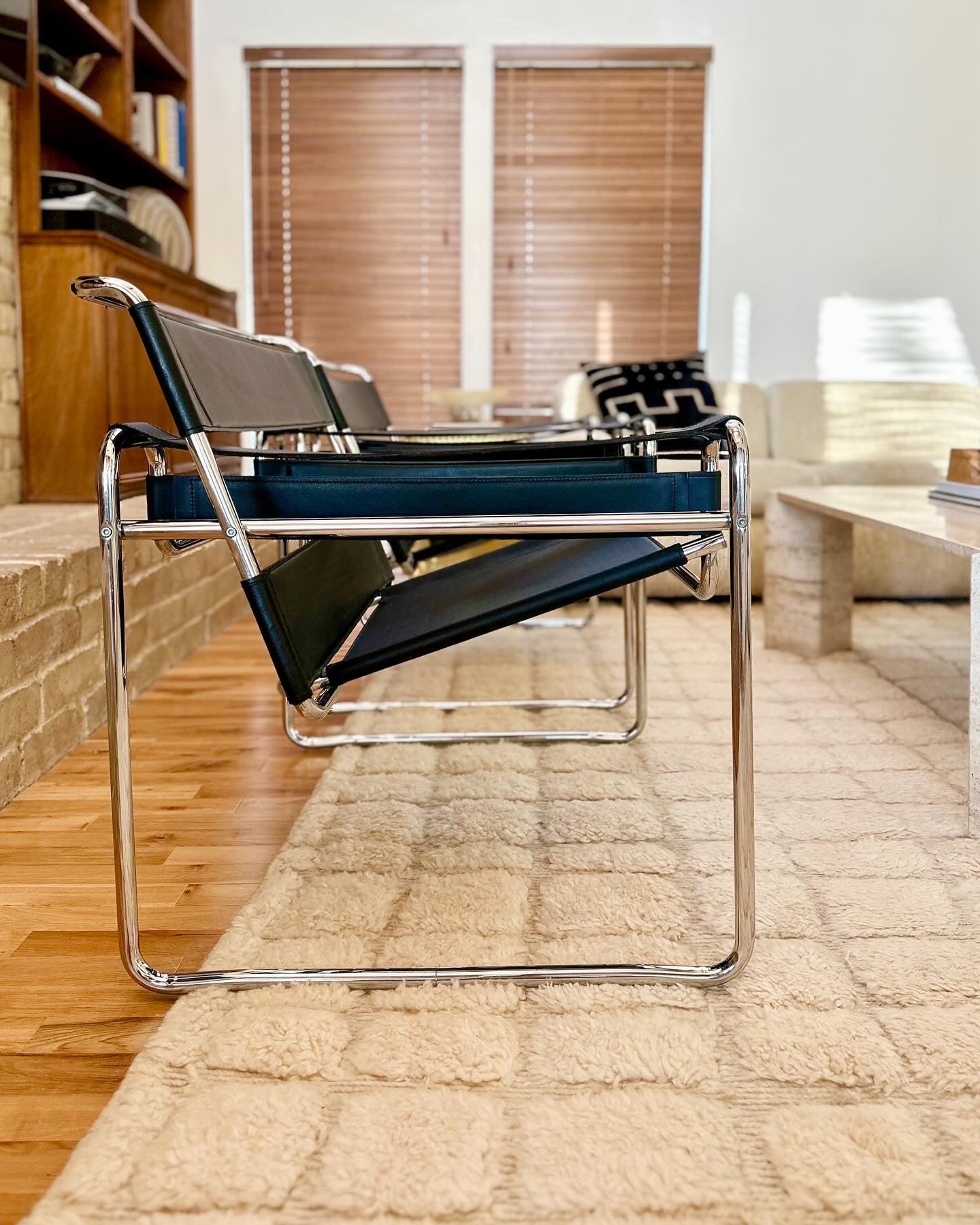 1970s Wassily Style Chairs After Marcel Breuer - a pair