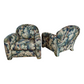 1980s Reupholstered Art Deco Style Club Chairs - a pair