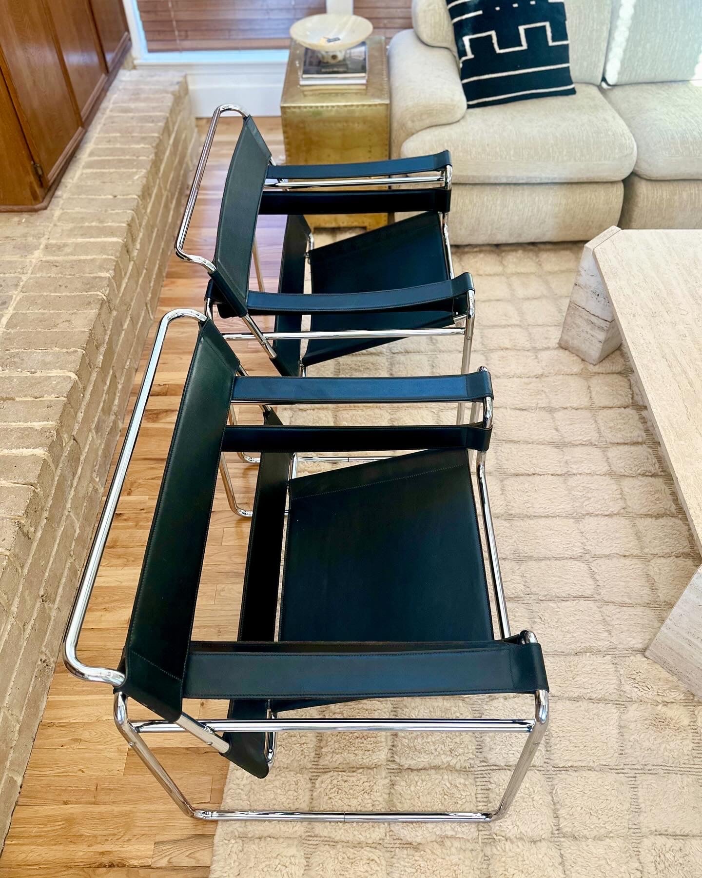 1970s Wassily Style Chairs After Marcel Breuer - a pair