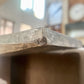 1970s Monumental Console With Distressed Finish and Mirrored Base
