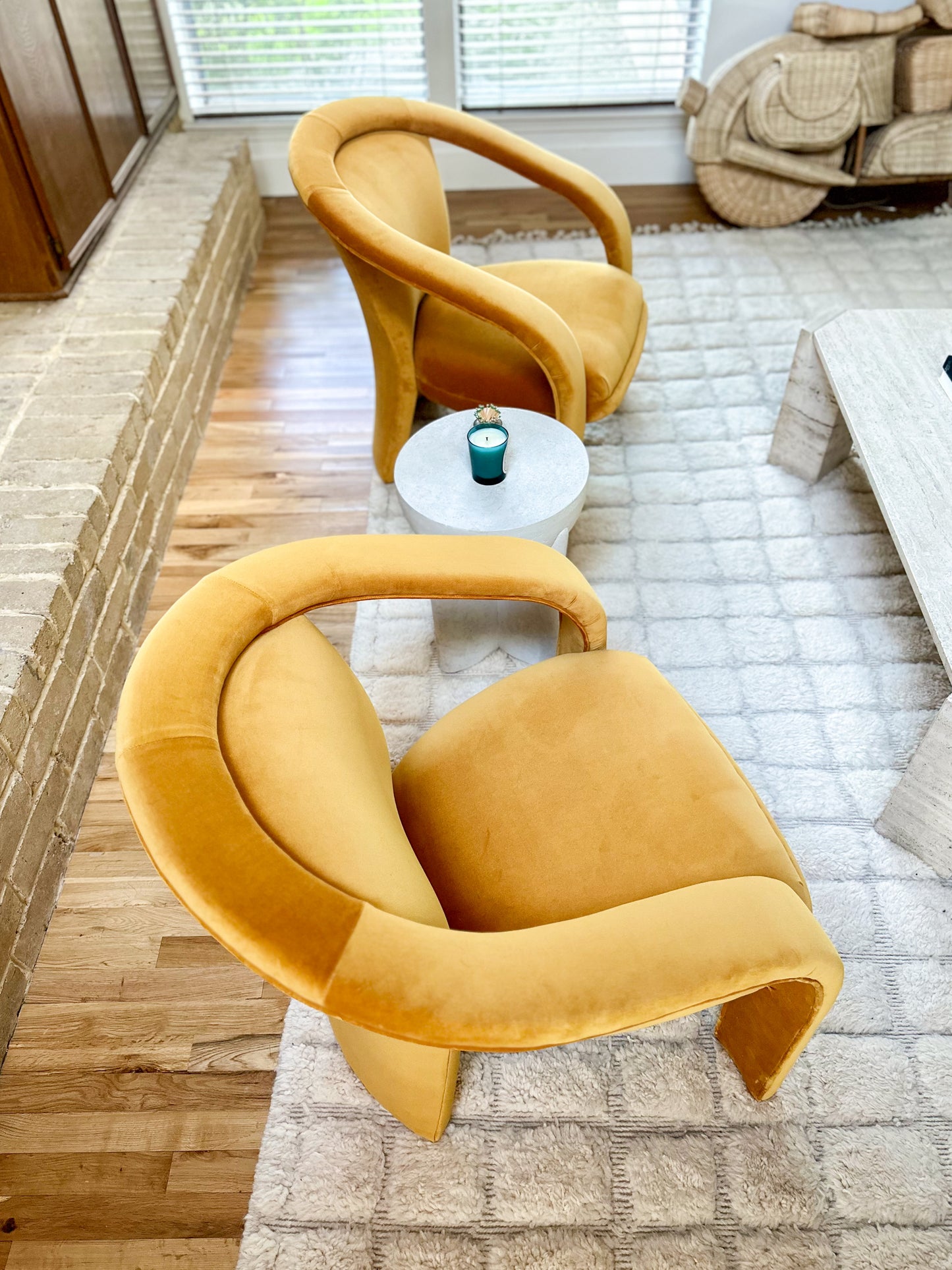 1990s Sculptural Lounge Chairs by Marge Carson - a pair