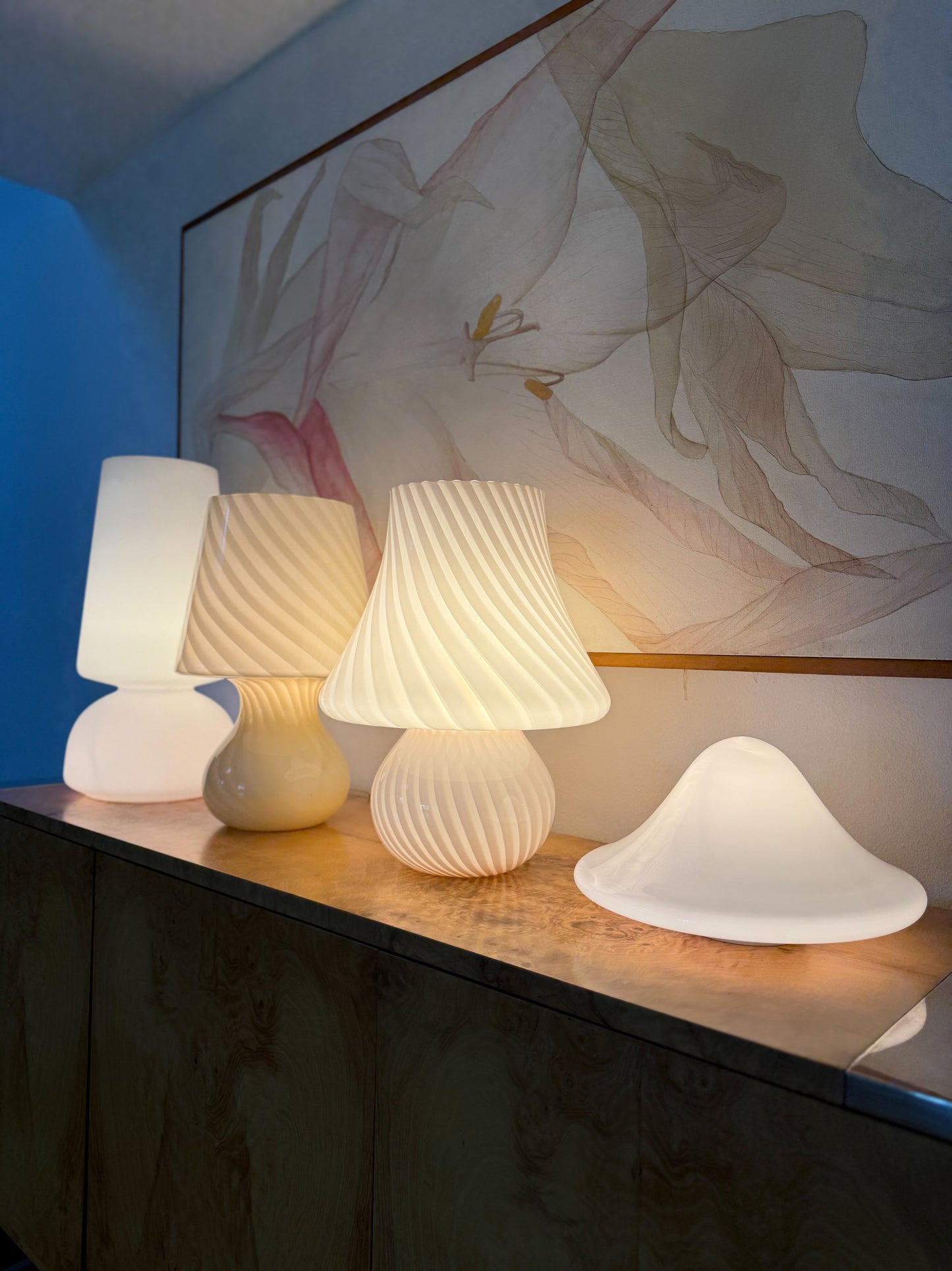 1970s Murano Style Glass Table Lamp