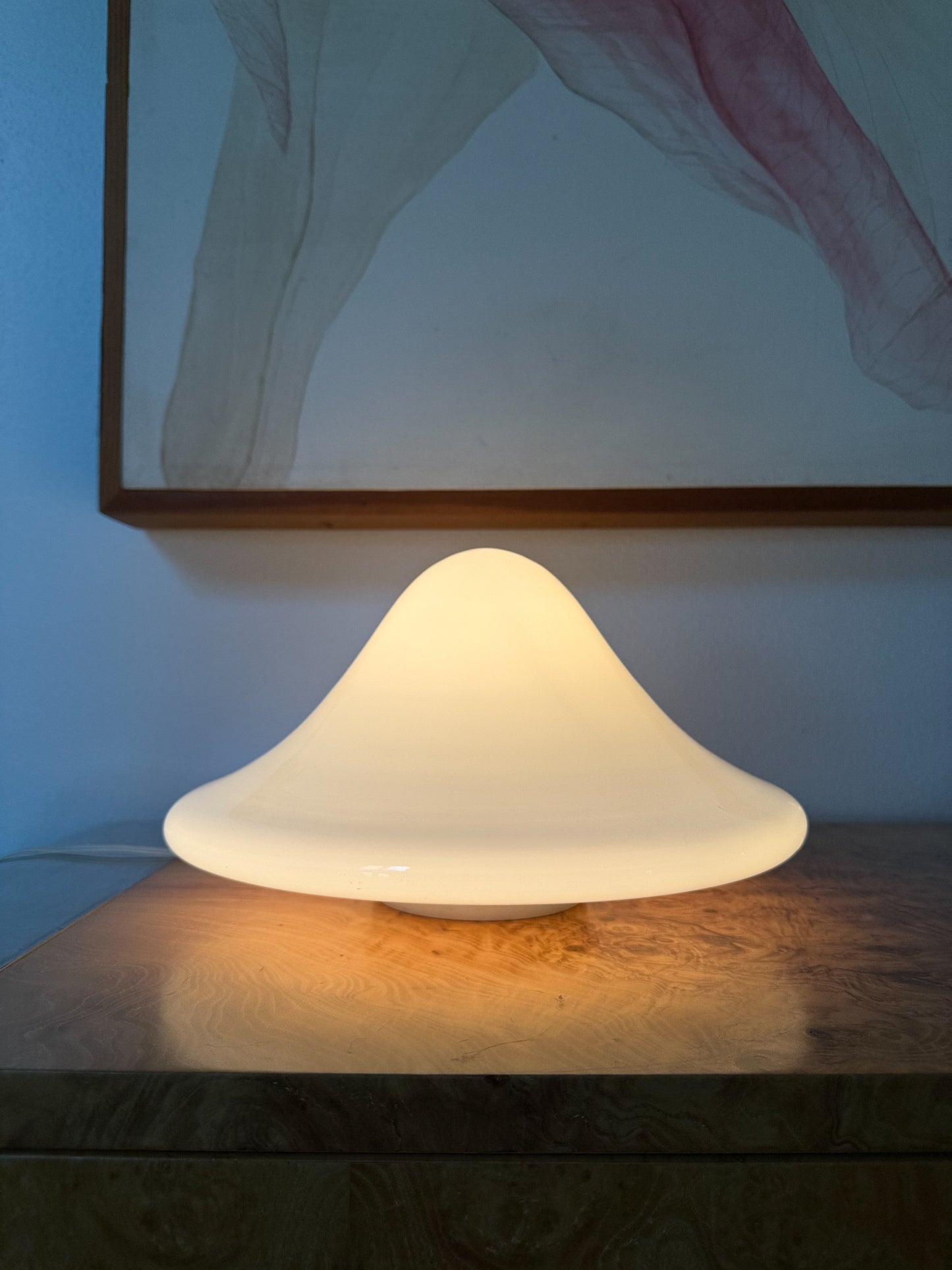 1970s Murano Style Glass Table Lamp
