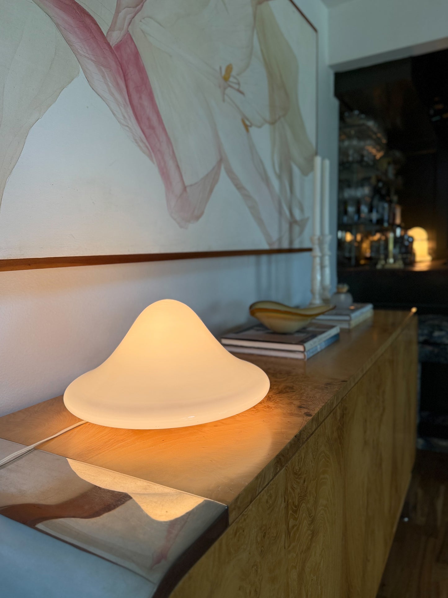 1970s Murano Style Glass Table Lamp