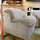 1980s Lounge Chairs in New Kelly Wearstler Chenille - a pair