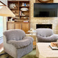 1980s Lounge Chairs in New Kelly Wearstler Chenille - a pair