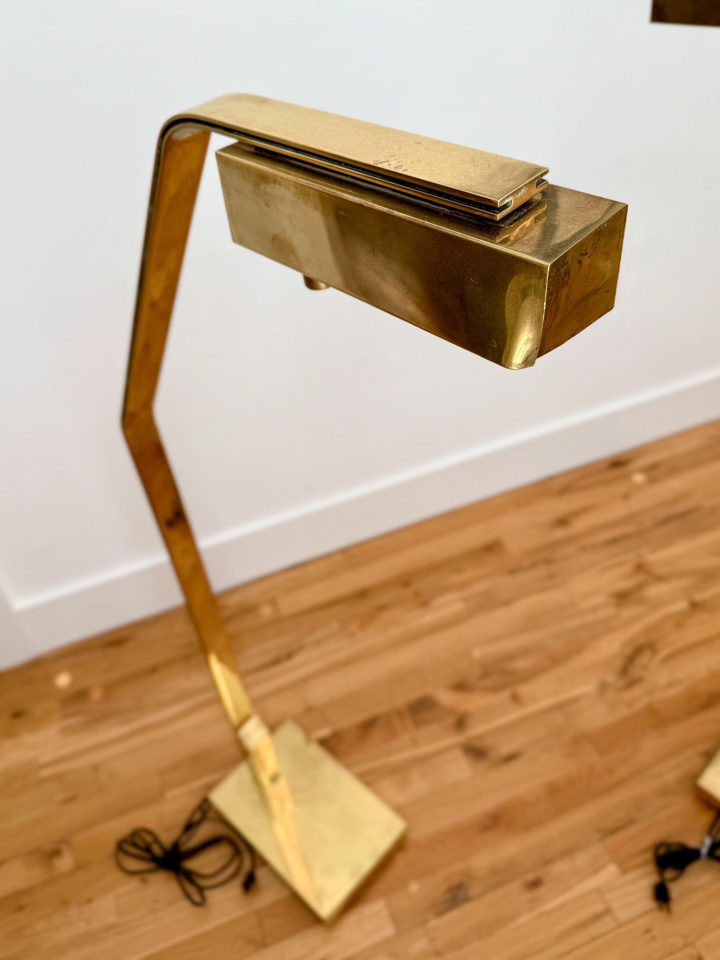 1970s Casella Flat Bar Articulating Floor Lamp