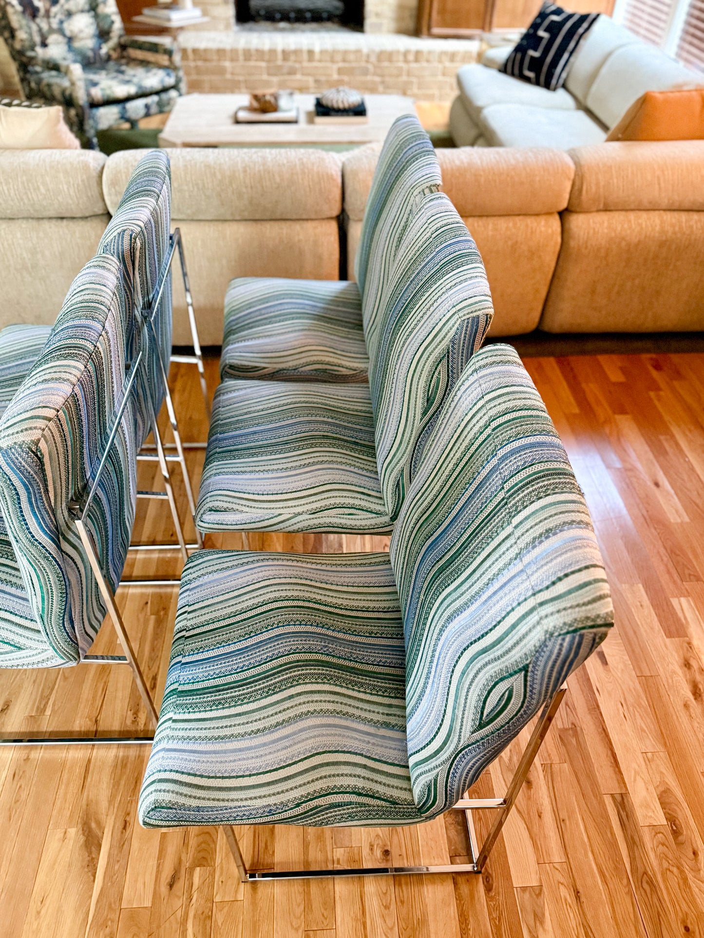 1970s Milo Baughman for Thayer Coggin 'Thin Line' Dining Chairs - Set of 6