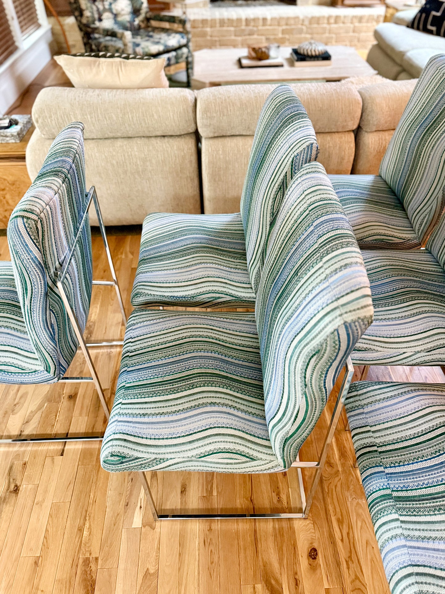 1970s Milo Baughman for Thayer Coggin 'Thin Line' Dining Chairs - Set of 6