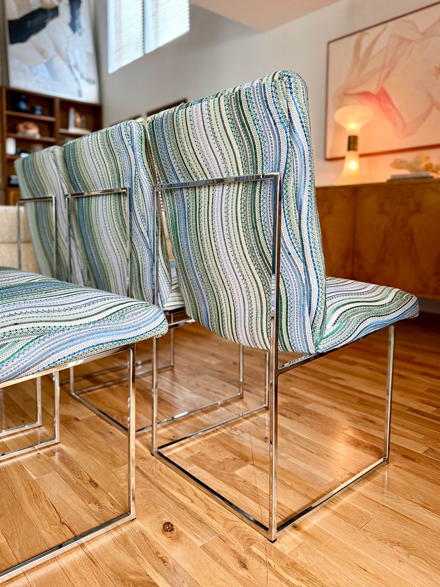 1970s Milo Baughman for Thayer Coggin 'Thin Line' Dining Chairs - Set of 6