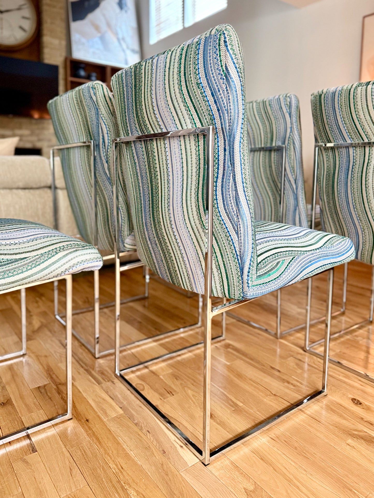 1970s Milo Baughman for Thayer Coggin 'Thin Line' Dining Chairs - Set of 6