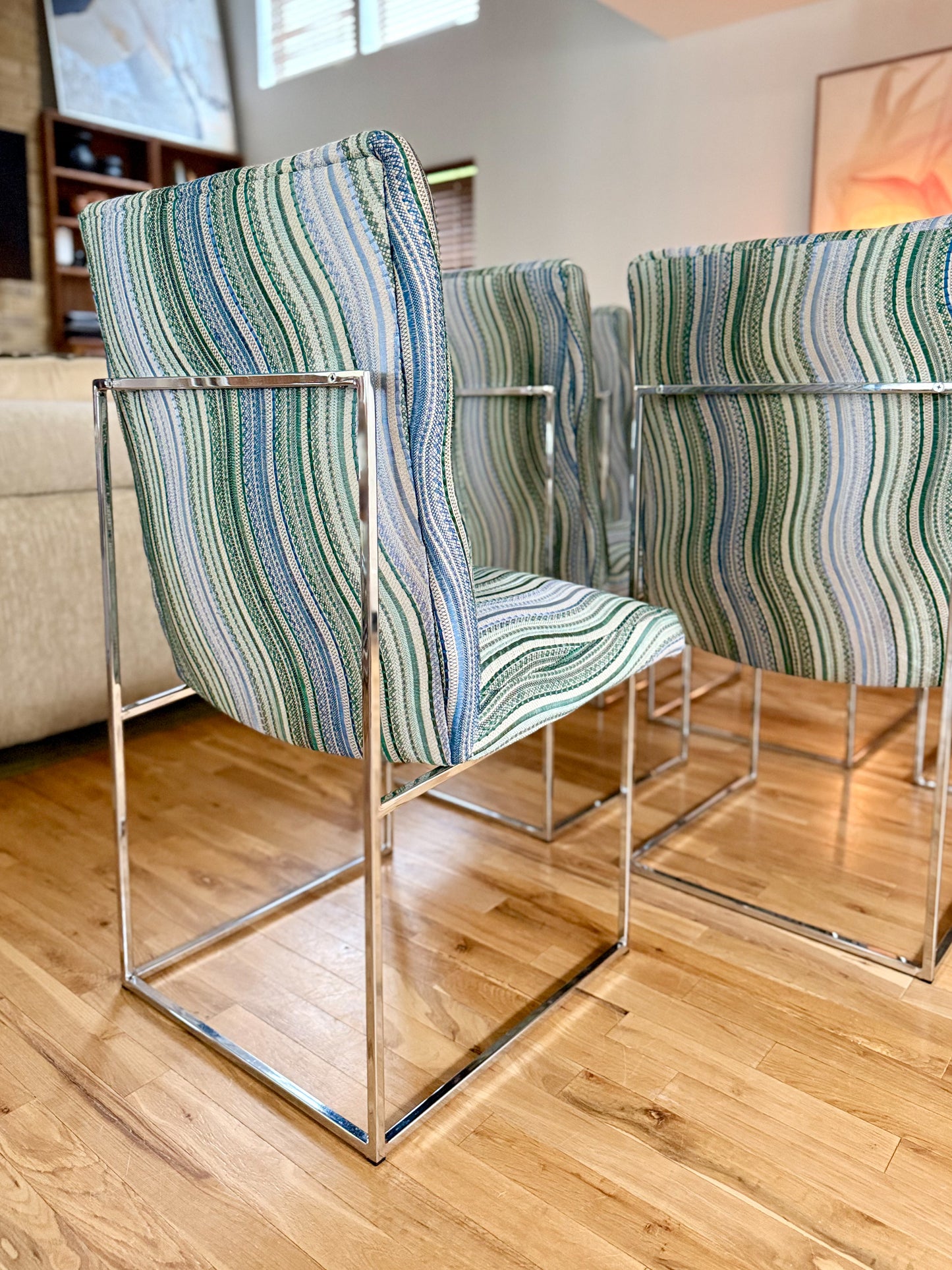 1970s Milo Baughman for Thayer Coggin 'Thin Line' Dining Chairs - Set of 6