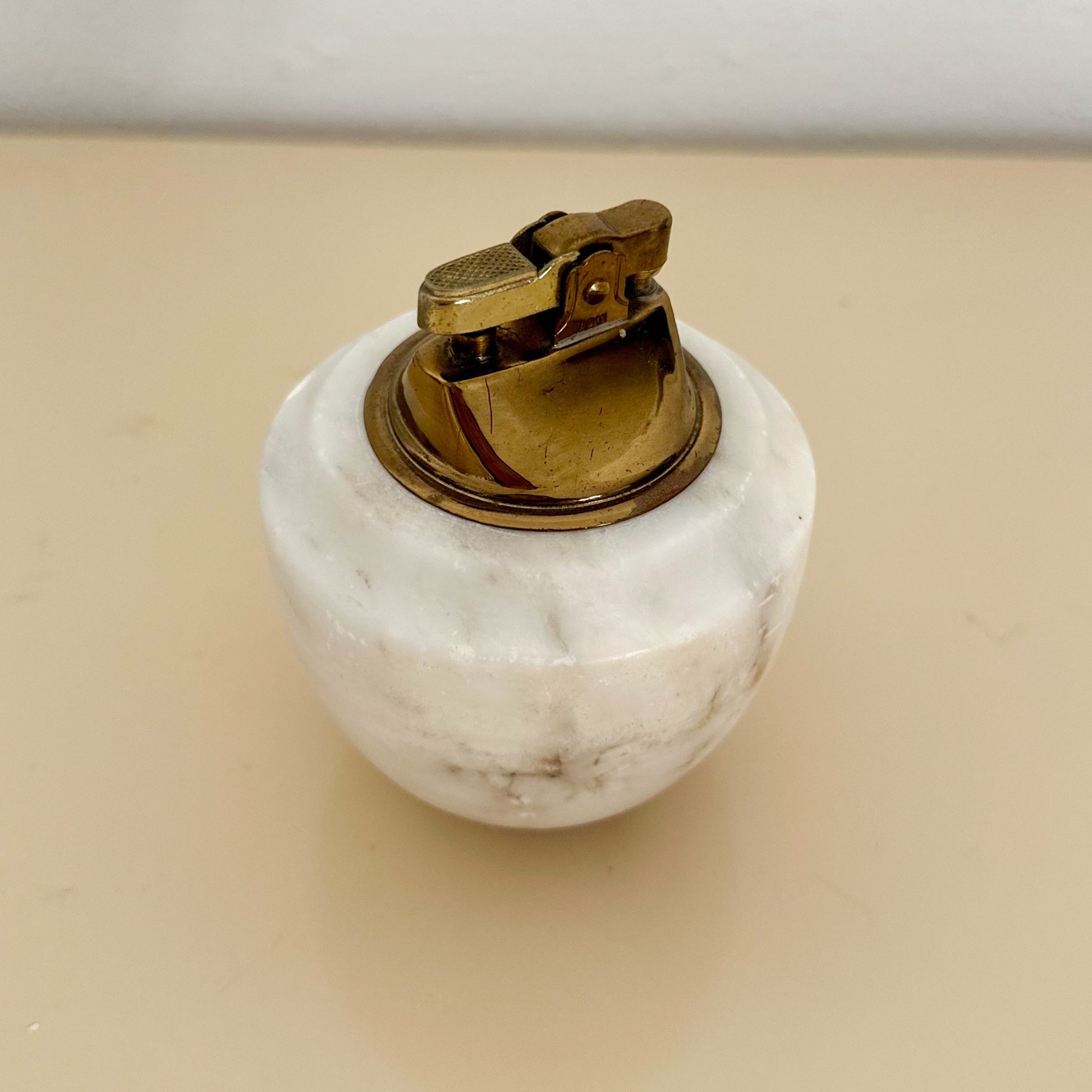 1960s Italian Marble and Brass Table Lighter – Moonpool Modern