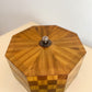 1980s Maitland Smith Checkered Wood Octagonal Box