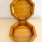 1980s Maitland Smith Checkered Wood Octagonal Box