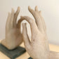1980s Composite Hand Sculptures / Bookends