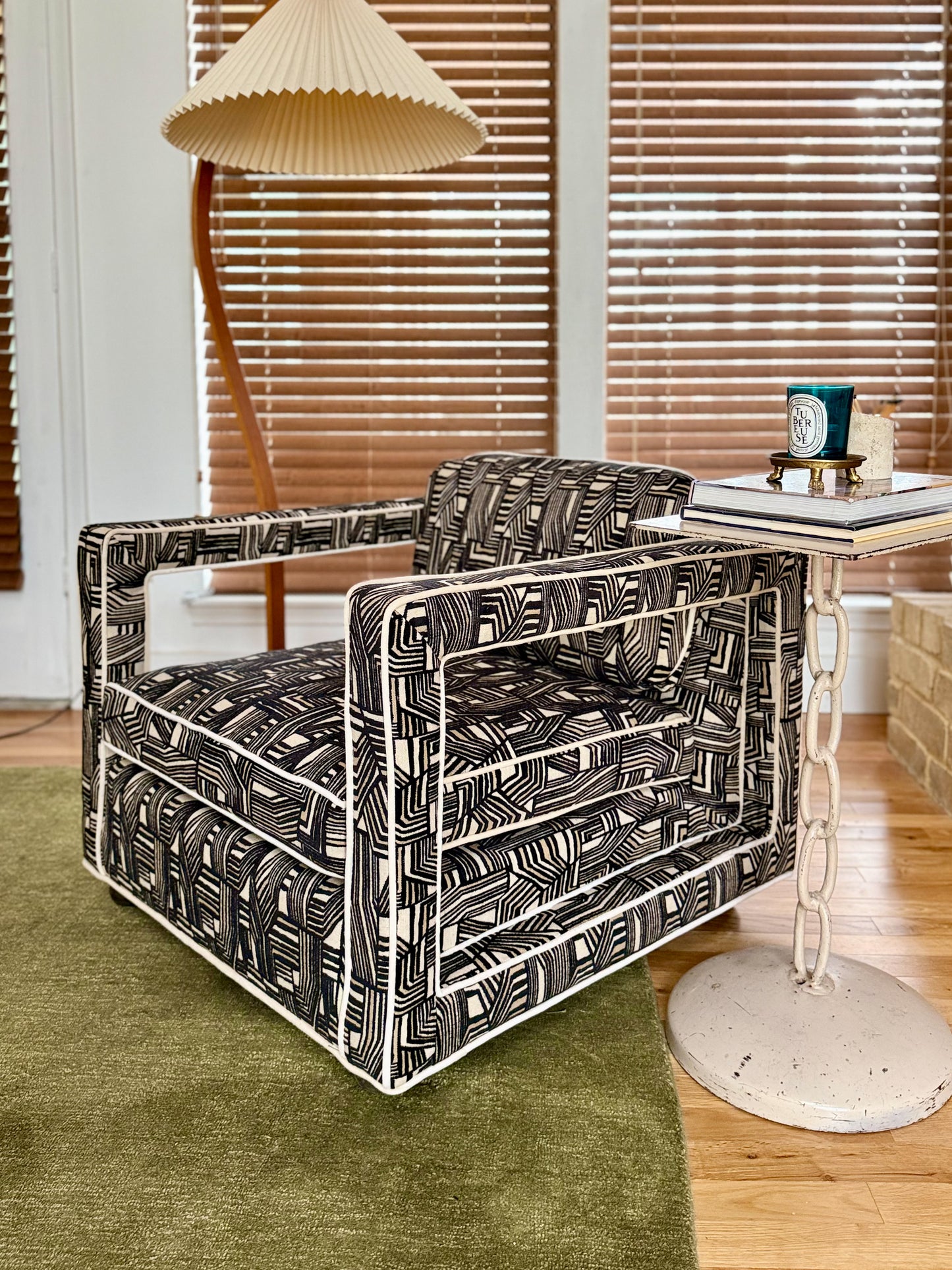 1970s Uncommon Cube Lounge Chair by Bernhardt Flair