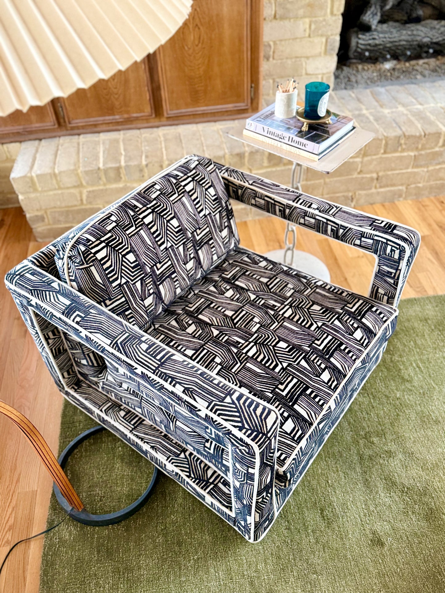 1970s Uncommon Cube Lounge Chair by Bernhardt Flair