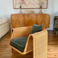1970s Sculptural Wicker Lounge Chair by Founders