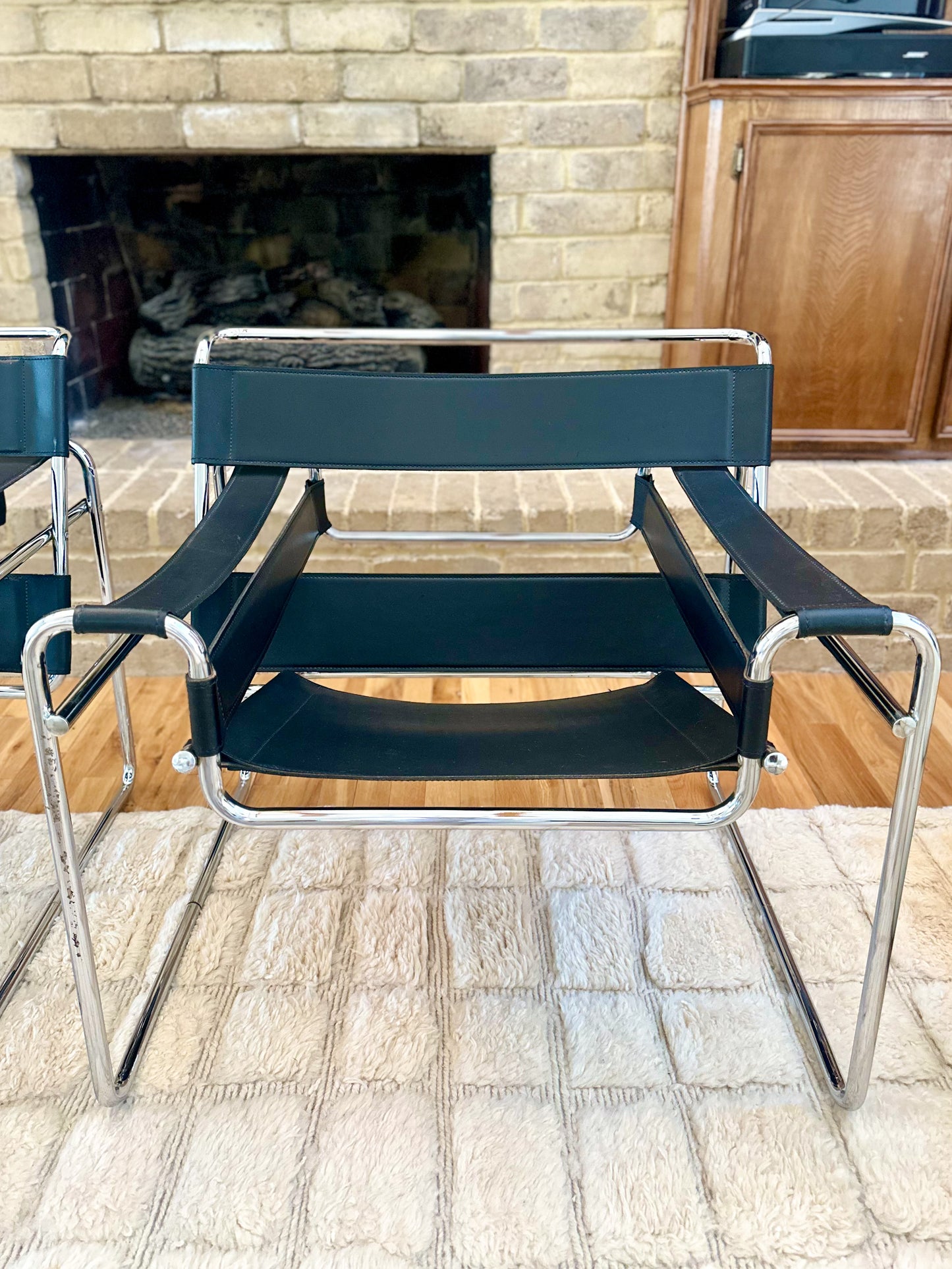 1970s Wassily Style Chairs After Marcel Breuer - a pair