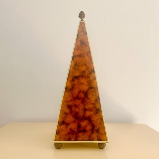 1980s Maitland Smith Hand Painted Obelisk