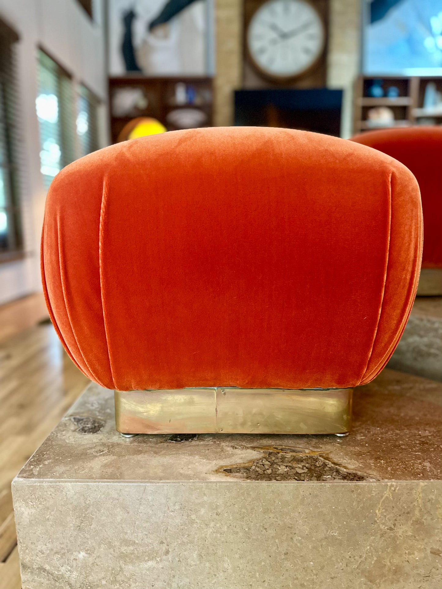 1980s Marge Carson Mohair Souffle Poufs - a Pair