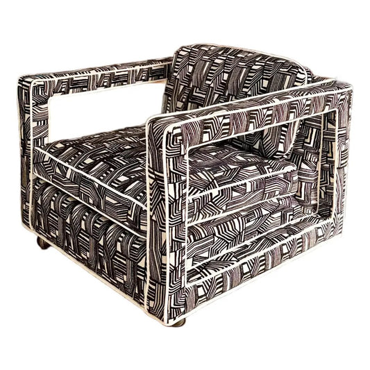 1970s Uncommon Cube Lounge Chair by Bernhardt Flair