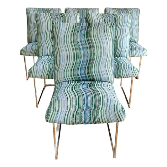 1970s Milo Baughman for Thayer Coggin 'Thin Line' Dining Chairs - Set of 6