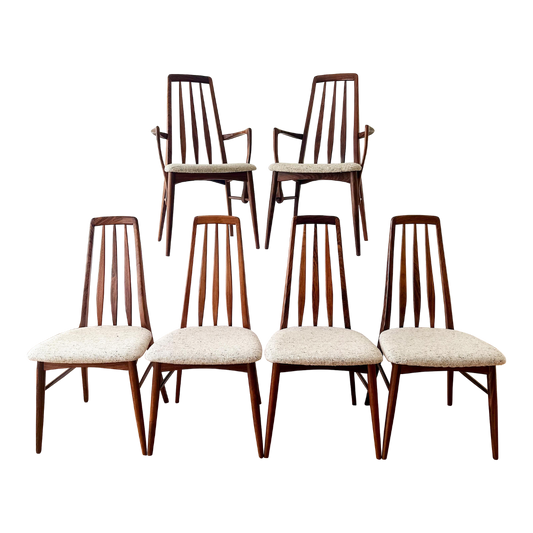 1960s Niels Koefoed Rosewood 'Eva' Dining Chairs - set of 6