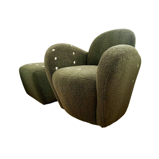 1980s 'Miami' Chair and Ottoman by Michael Wolk for Preview