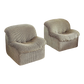 1980s Lounge Chairs in New Kelly Wearstler Chenille - a pair