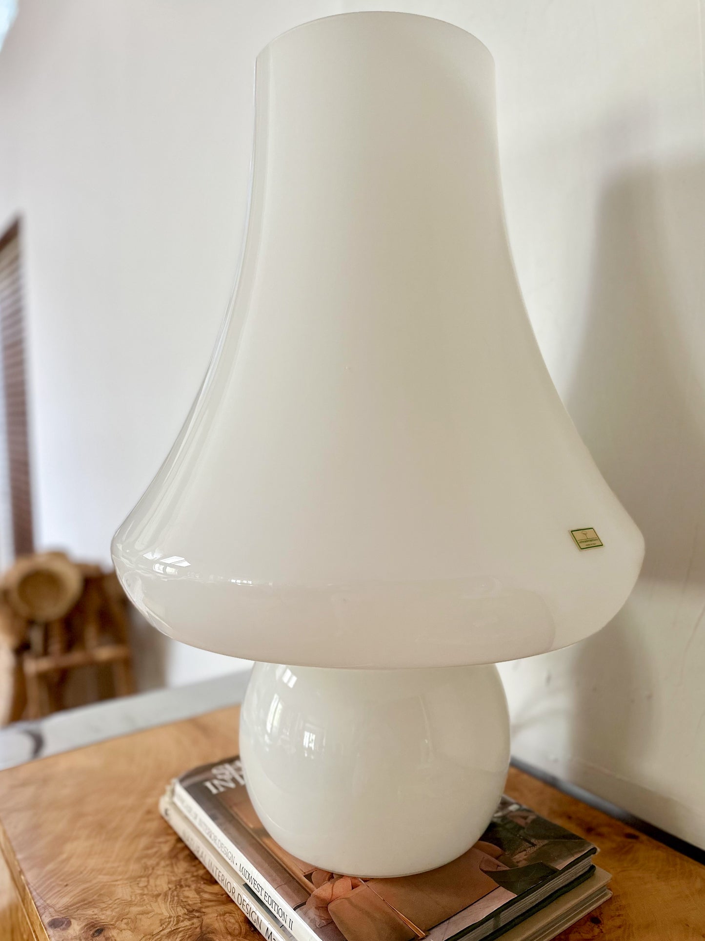 1960s Monumental Murano Glass Mushroom Lamp