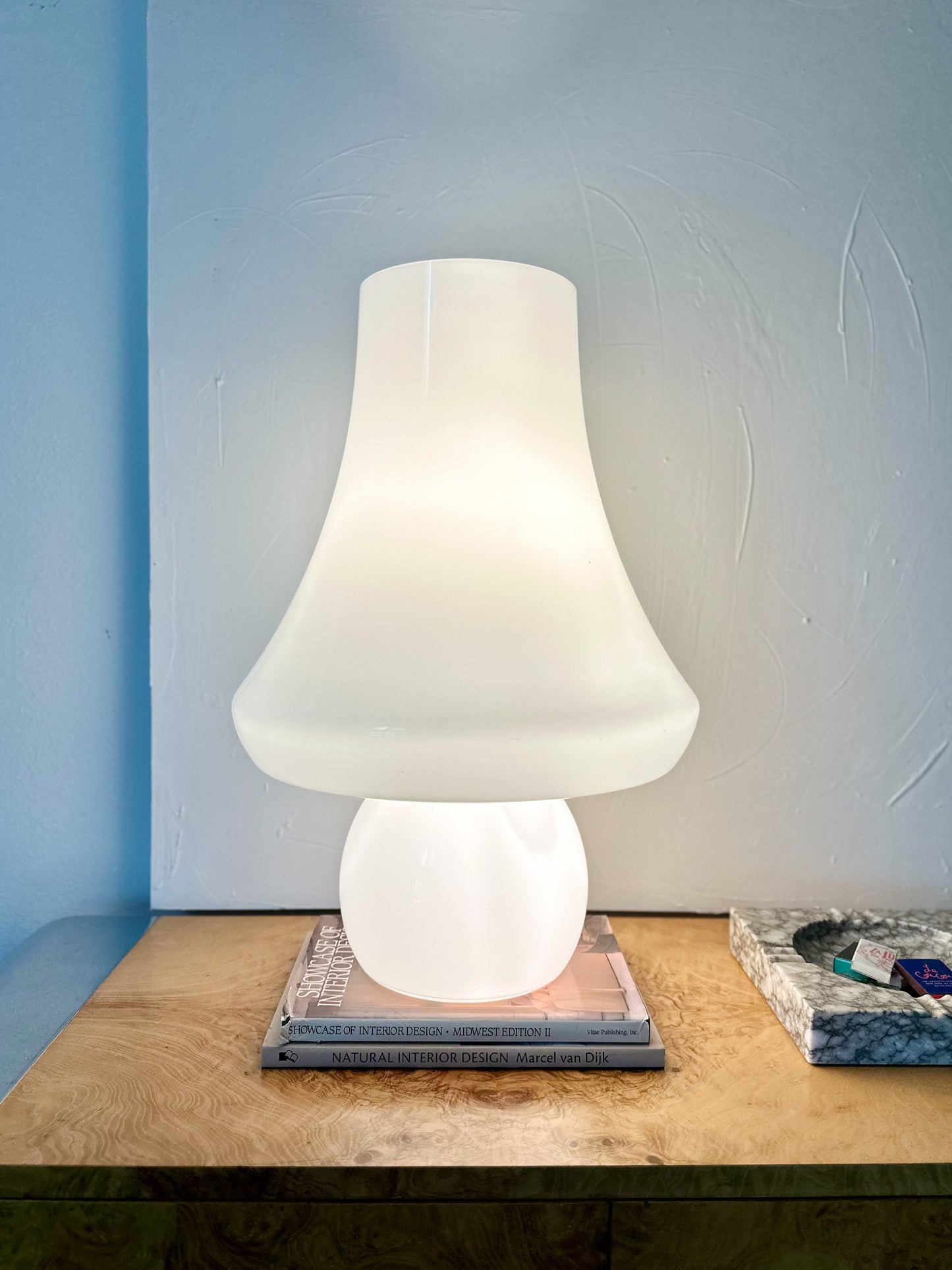 1960s Monumental Murano Glass Mushroom Lamp