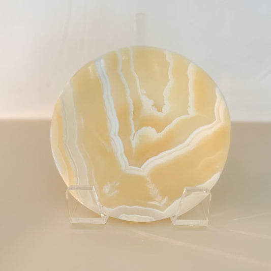 1970s Small Italian Alabaster Shallow Bowl