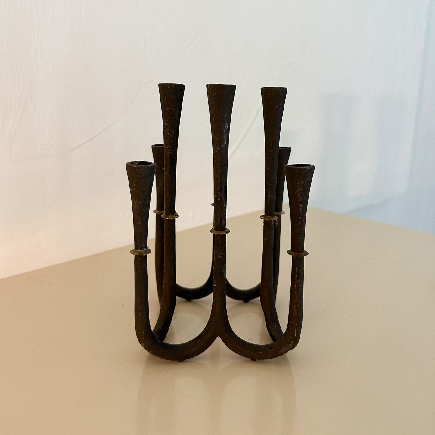 1960s MCM Danish Dansk Iron Candelabra