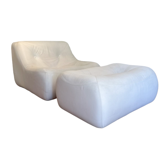 1990s Ligne Roset Kali Lounge Chair and Ottoman