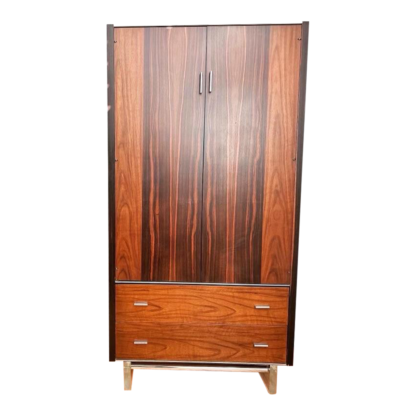 1960s Rosewood, Lucite and Chrome Armoire From Modernage Furniture Company