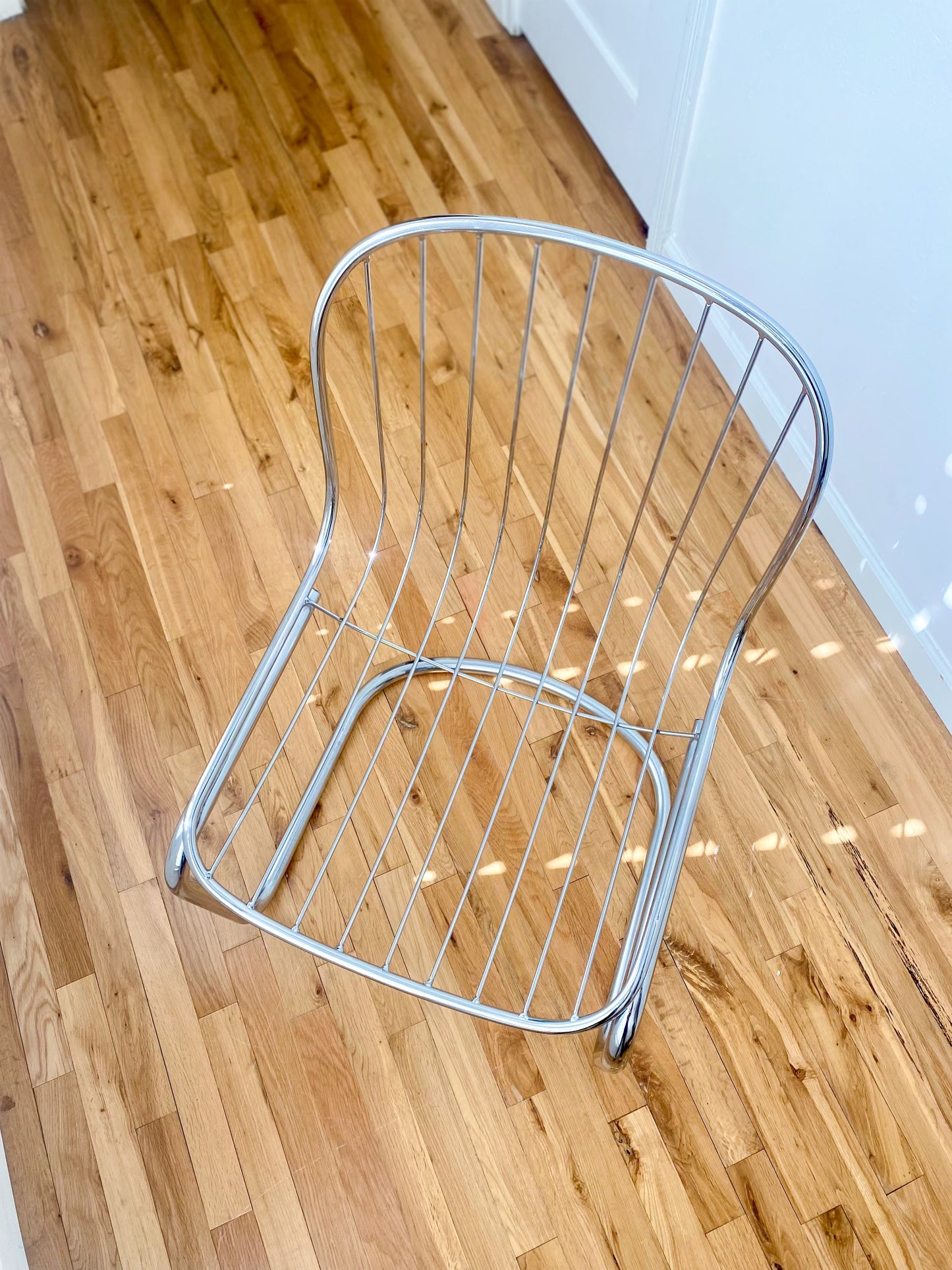 1970s Vintage Gastone Rinaldi Style Chrome Cantilevered Chair