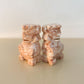 1970s Pink Marble Aztec Bookends - a Pair