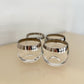 Midcentury Modern Silver Rimmed Cordial Glasses - Set of 4