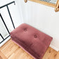 1980s Plum Velvet Stacked Ottoman on Brass Castors