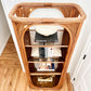 1970's Bent Bamboo étagère With Smoked Glass Shelves