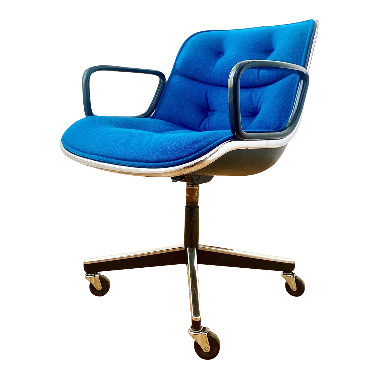 1980s Royal Blue Charles Pollock for Knoll Executive Chair